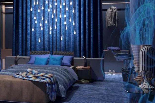 Спальня В Синих Тонах Дизайн Фото